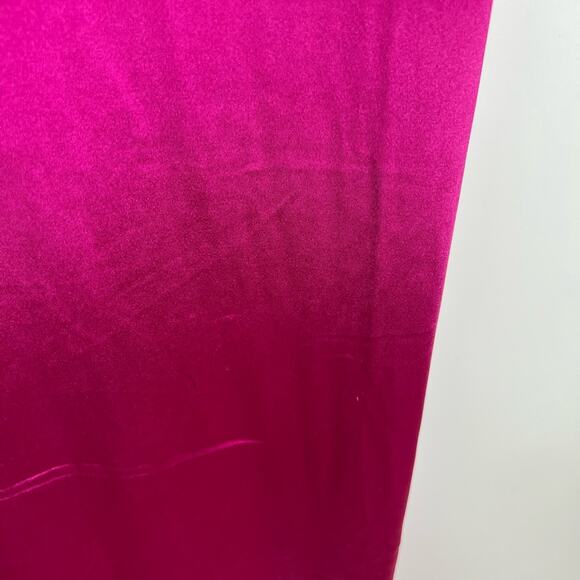 Lulus Off to the Ball Magenta Satin Long Sleeve Maxi Dress NWT - Picture 11 of 13
